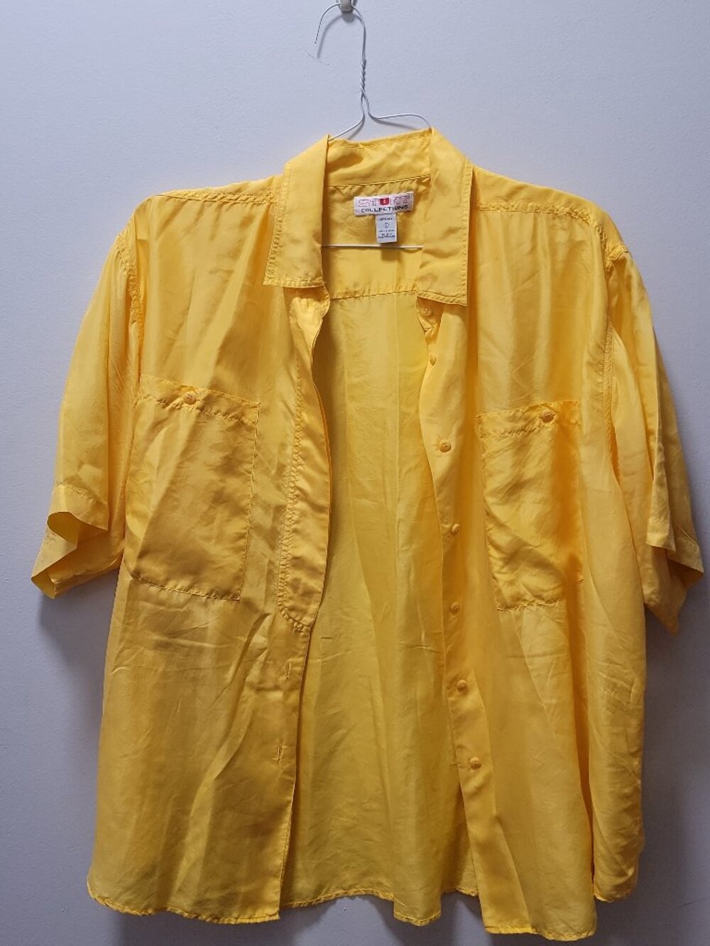 stunt collections silk - size L large - silk proffesional business yellow office